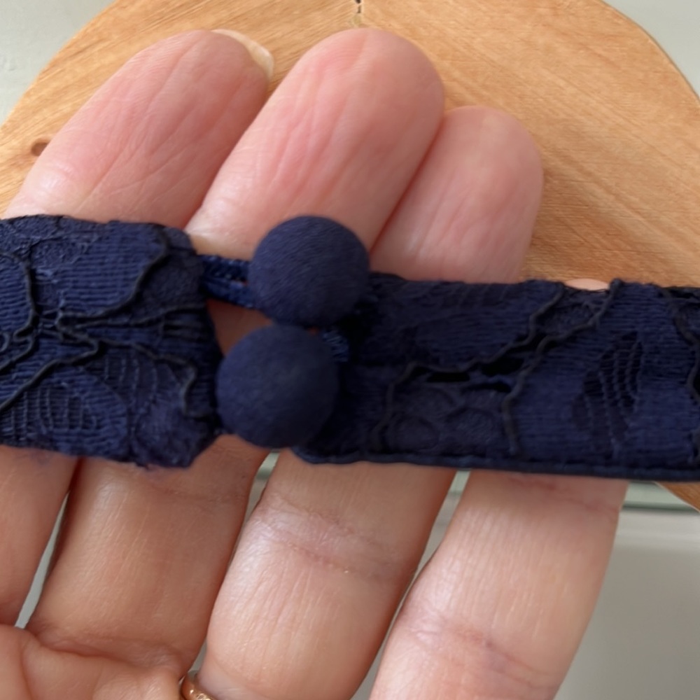 Lulu’s Maxi Dress Love Potion Navy Lace Halter - Picture 8 of 15